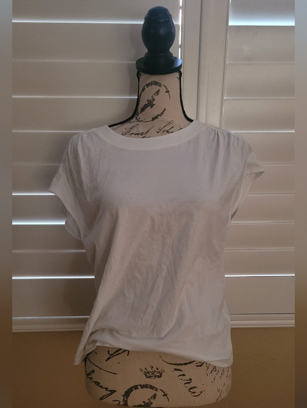 Ann Taylor Factory White Ruched Sleeve Top Size S NWT